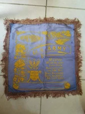 U.S.Army Remembrance Service for My Country & You Cushion Cover 17x17" Vintage 