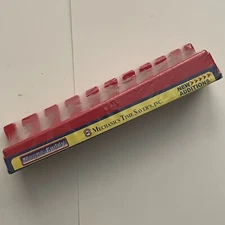 Mechanics Time Saver 10 Slot Magnetic Wrench Rack Holder Caddy in Red MTS681
