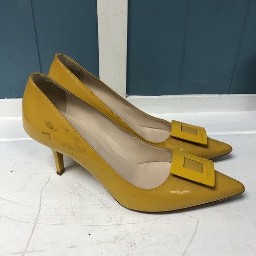 Carlo Pazolini Pointy Toe Shoes High Heel Leather Yellow Heel Women’s 36.5 / 6 - Picture 3 of 8