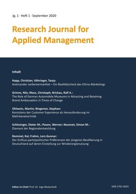 Research Journal for Applied Management - Jg. 1, Heft 1 Stephan Bingemer