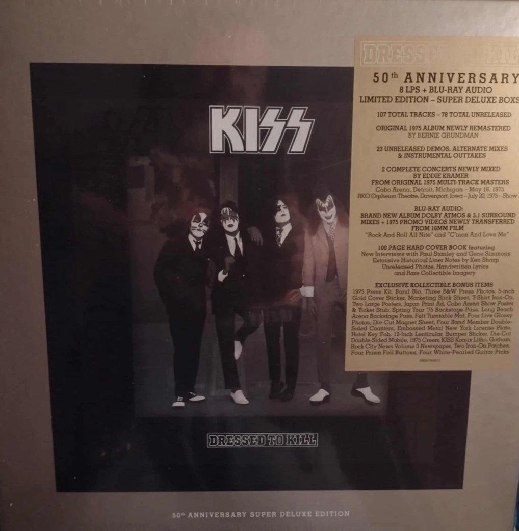 KISS Dressed To Kill 50th Anniversary Super Deluxe 8LP Box Set