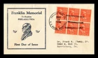 US COVER BENJAMIN FRANKLIN PRESIDENTIAL SERIES FDC SCOTT 803 BLOCK NAVAL CANCEL