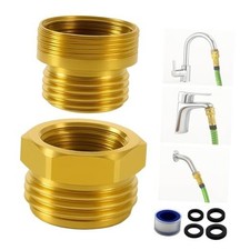 Shower Hose Adapter and Brass G1/2" Female, 55/64"-27 Faucet Adapter Kit