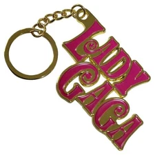 Lady Gaga Swirly Logo Keychain Size One Size Pink, Pink, One Size