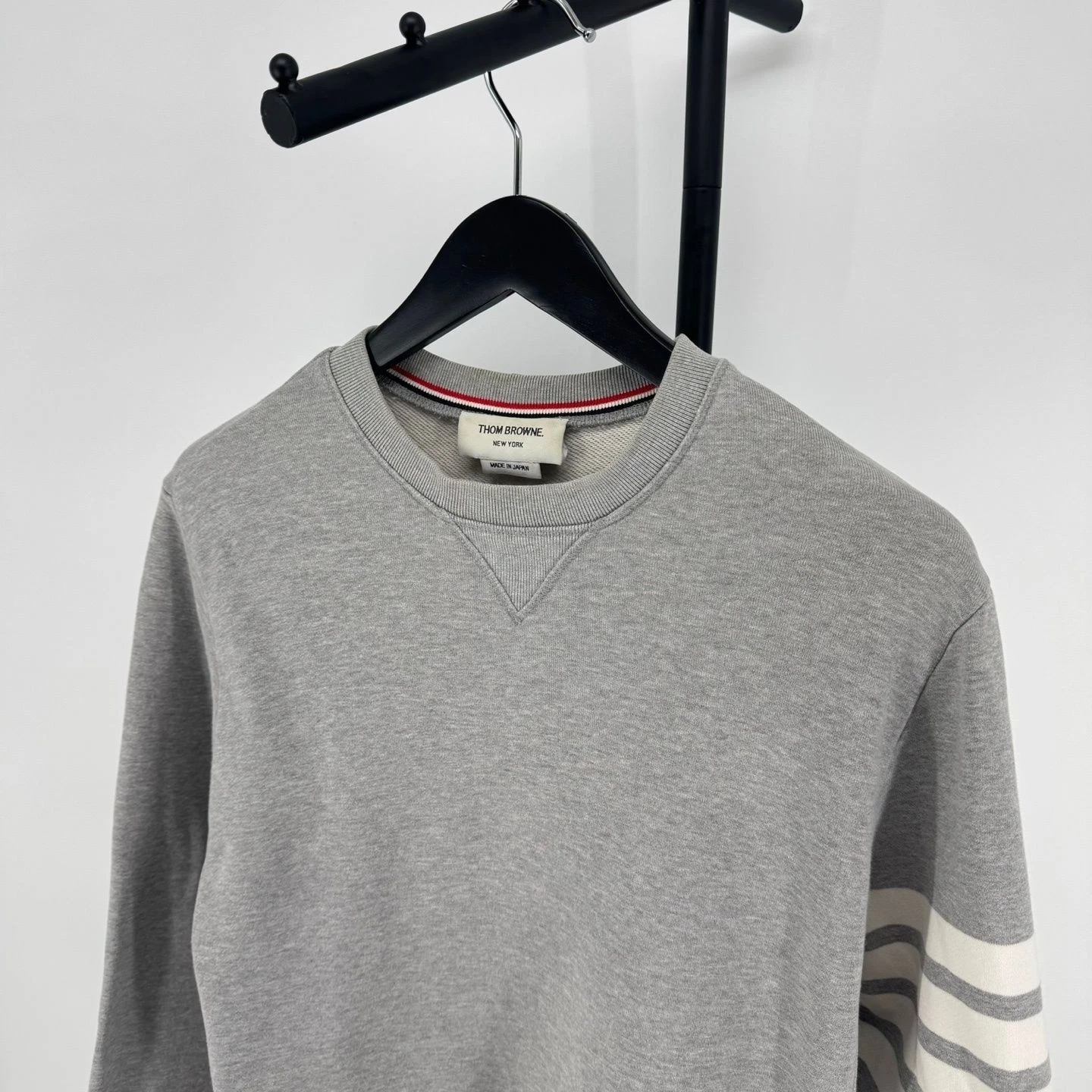 Thom Browne Felpa Bracciale Diagonale Grigio MJT021H 129705861