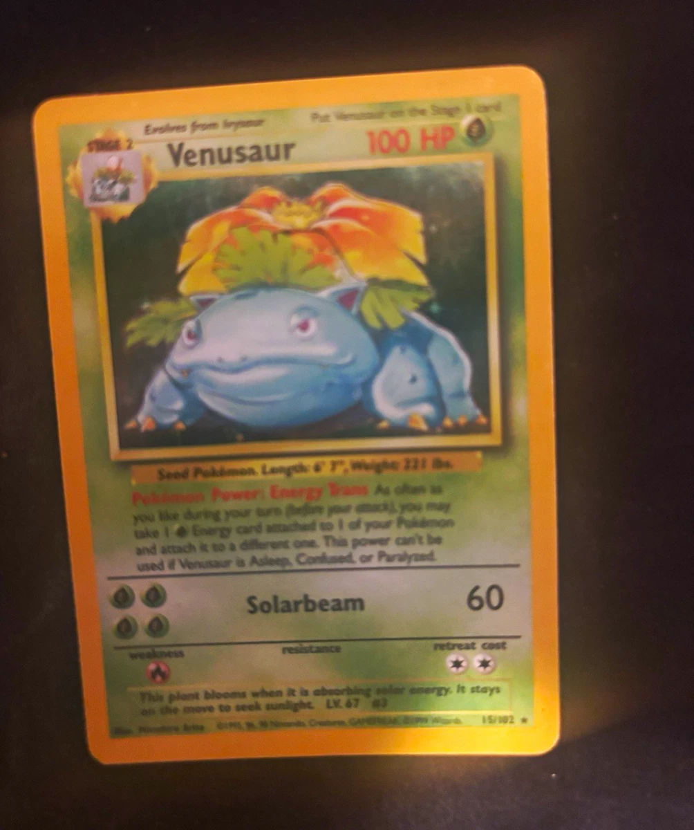 Venusaur Pokémon TCG Holo Rare Base Set 2 Individual Collectible
