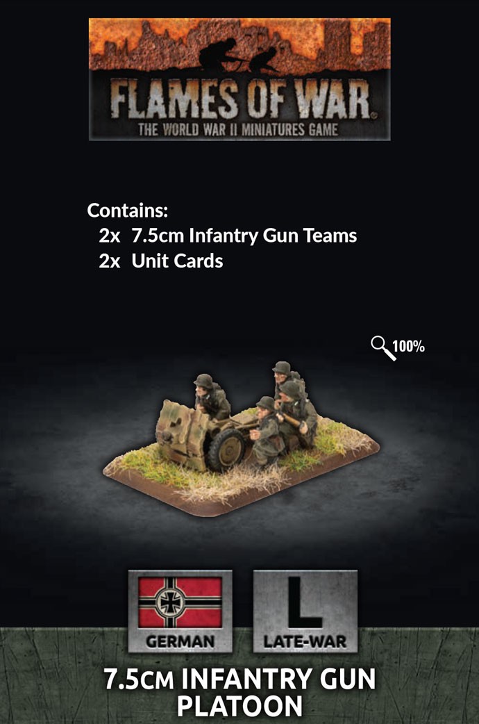 Flames of War Late War Germany 7.5cm Infantry Gun Platoon (GE579)