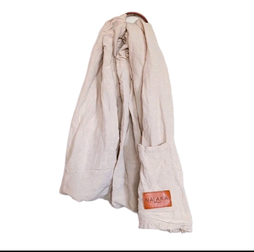 Nalakai Baby Ring Sling Carrier Bamboo Linen Adjustable Beige Baby