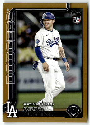 2025 Topps Update Series MLB No. US256 Dalton Rushing Rookie Bronze 884/2025