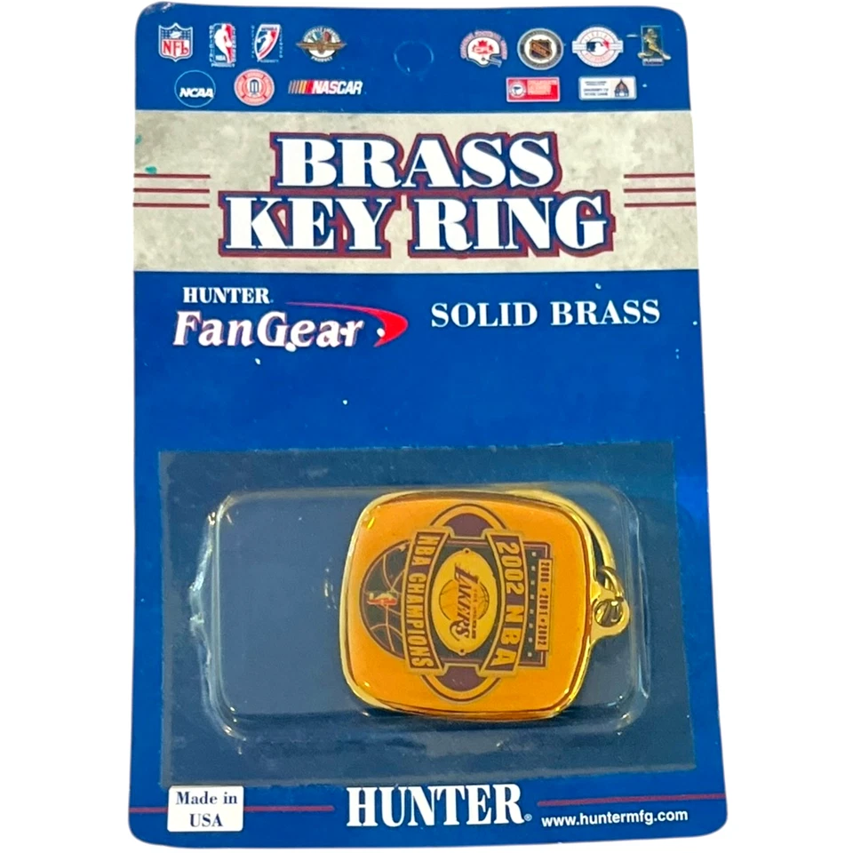 Brass Key Ring - Los Angeles Lakers 2002 NBA Champions - Sealed - Image 2 of 4