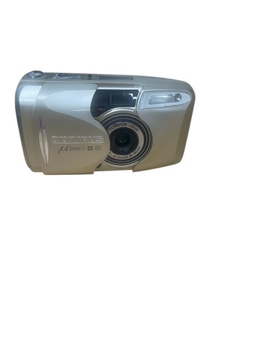 OLYMPUS mju III 80 Film Camera All Weather Silver Compact Zoom Flash - Picture 6 of 9