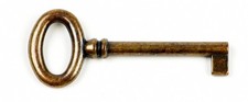 M&ouml;belschl&uuml;ssel Antik Stilm&ouml;bel Br&uuml;nniert Ersatzschl&uuml;ssel Rohling Messing Patina