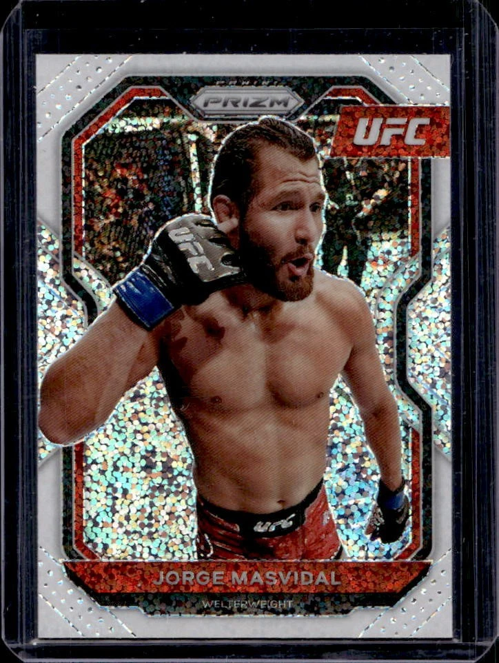 2021 Prizm UFC Jorge Masvidal SP White Sparkle #25