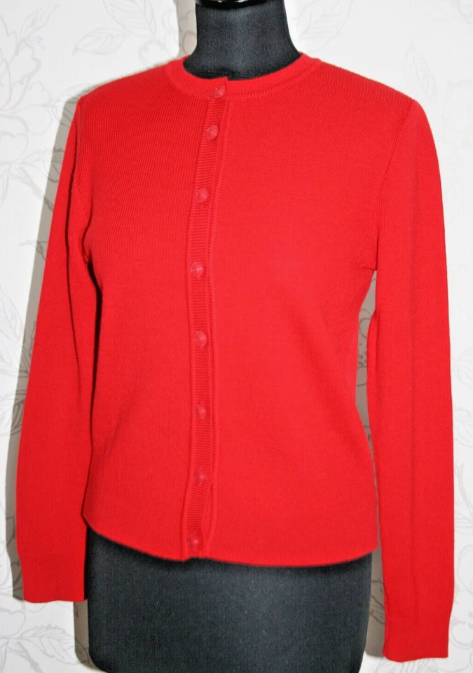 1990s VTG. GIANNI VERSACE COUTURE Cardigan Wool *Medusa Buttons* Red Repair/Hole - Image 2 of 4