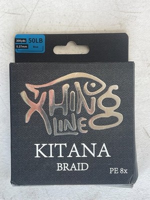 Xhing Line Kitana PE 8x Braided Fishing Line 300yds 50LB 0.37mm Blue Durable NWB