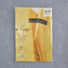 Women's lace thigh high stockings champagne Nylons 30 Denier Yueyimei
