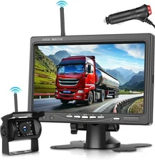 Digital Wireless Reverse Camera 7" Rear View Monitor Kit for RVs Truck Caravan
