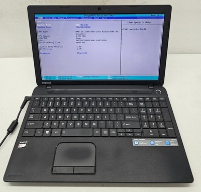Toshiba Satellite C55D-A5170 15.6'' Laptop AMD E1-2100 4GB Ram NO HD/OS (FL)