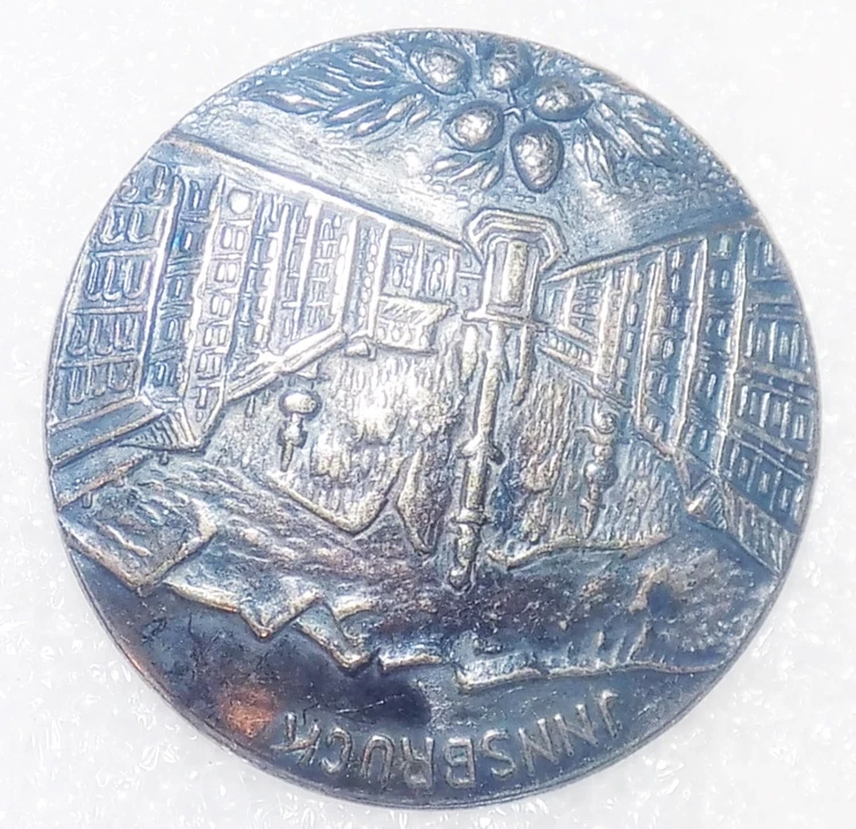 Innsbruck Austria 1964-1976 Winter Olympics Button 1" Dia. One Piece Embossed - Image 2 of 3