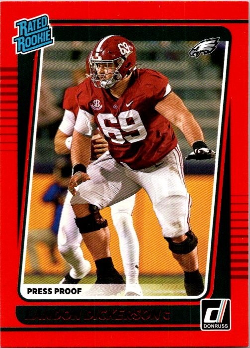 Landon Dickerson Panini Donruss #305 Press Proof Red