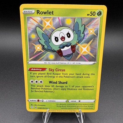 Rowlet - SV001/SV122 - Pokemon Shining Fates Sword Shield Shiny