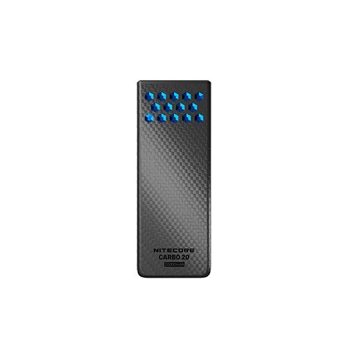 Powerbank Nitecore CARBO 20 : oubliez les pannes de batterie avec ce chargeur de 20 000mAh bleu