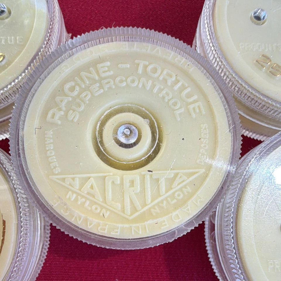 Lot 5 Bobines Fil Nylon Racine Tortue 22/100 2,8kg Vintage Pêche Ancien 25m - Photo 3/4
