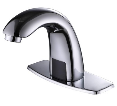 Charmingwater Automatic Sensor Touchless Bathroom Sink Faucet with Hole Cover Pl