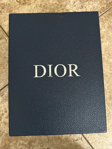 Sac à main selle de voyage Christian Dior boîte de rangement bleu 9” X 12” Neuf