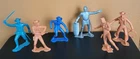 Lot of 6 Vintage 1964 Louis Marx & Co 6" Figures Cowboys 7th Calvary Knight