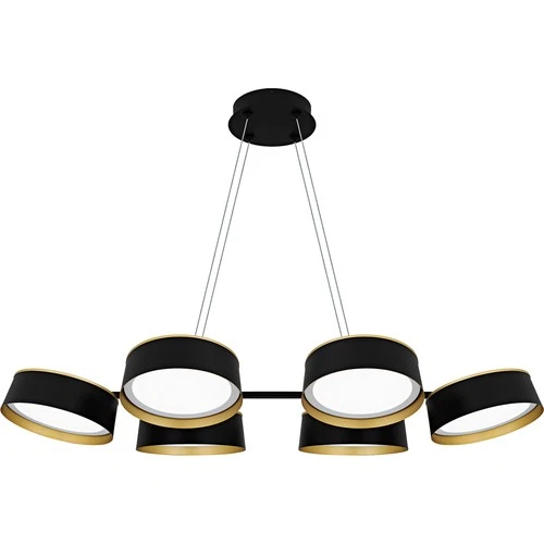 Quoizel BYS640 Byrnes 40"W LED Linear Chandelier - Black - Picture 1 of 7