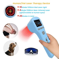 Cold Laser Therapy Device Handheld Red Light Device 808nm+650nm for Muscle Joint