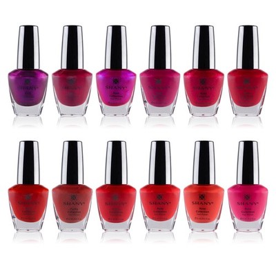 The SHANY Cosmetics Nail Polish Set with 12 Semi Glossy and Shimmery Finishes