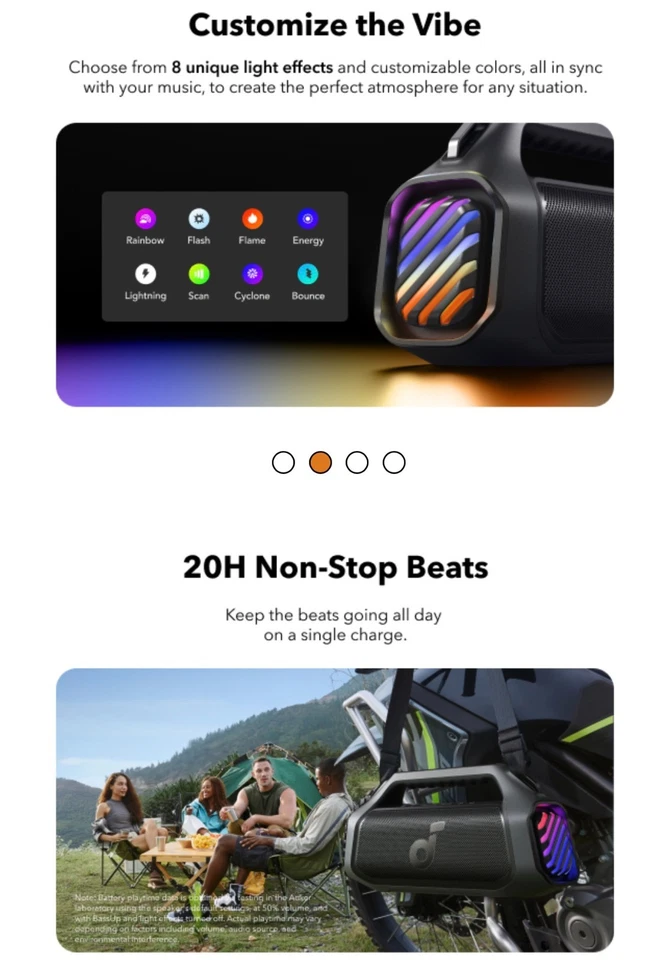 Altavoz Exterior Soundcore Boom 2 Plus, 140W, 2+2 Canales, BassUp 2.0, 20H Foto 4 de 4