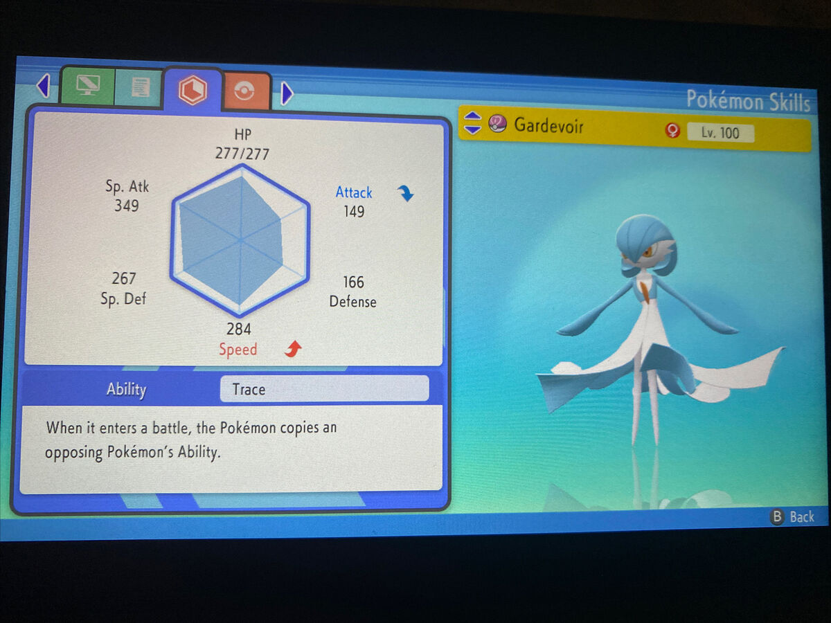 6IV Shiny Gardevoir Pokemon Brilliant Diamond Shining Pearl 