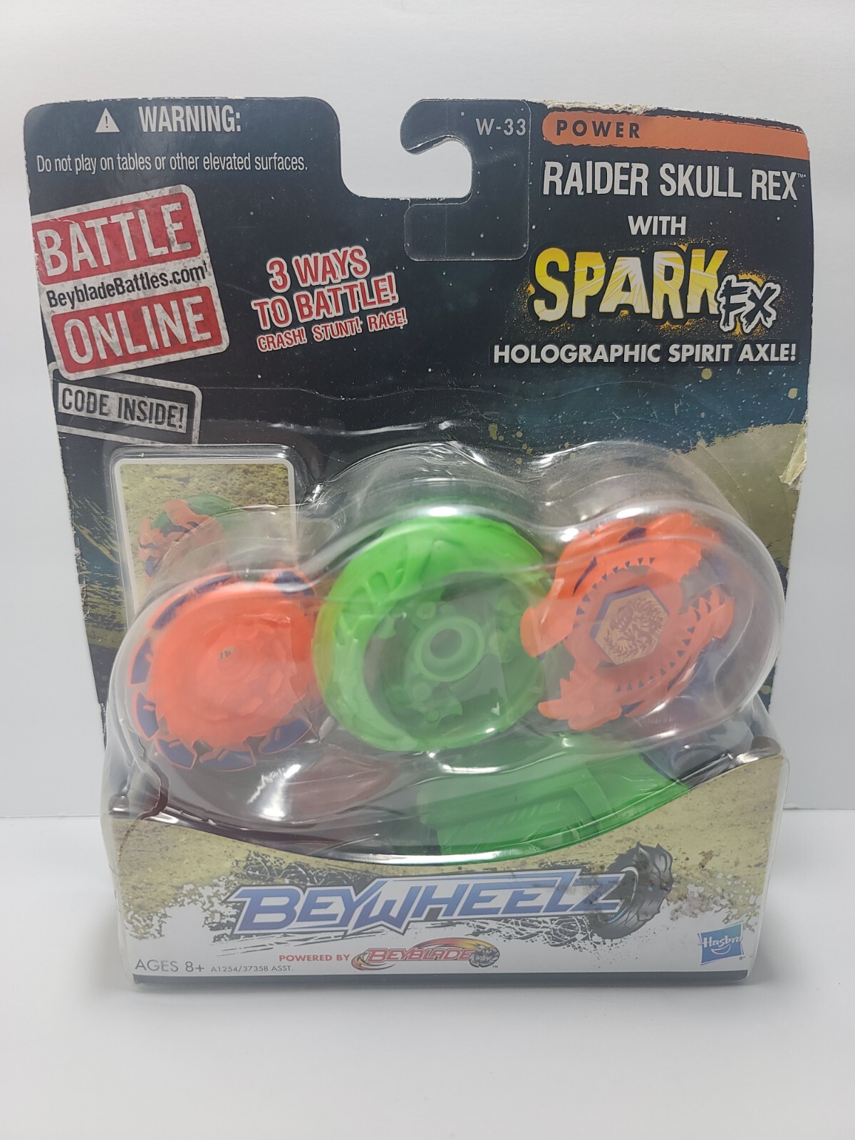 Raider Beywheelz Raider Skull Rex Spark Holographic Spirit Axle W-33 Power 