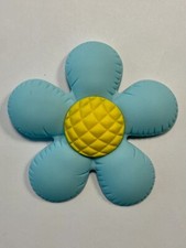 Bogg Bag Charm - Blue  Yellow Daisy Flower Charm - 3.25 Inches