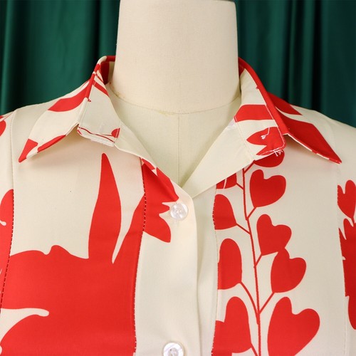 Vestido largo para mujer otoño midi envolvente boho floral estampado fluido con volantes en capas - Imagen 16 de 30