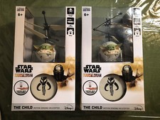 2 Star Wars The Child Grogu Baby Yoda Mandalorian motion sensor helicopter EUC
