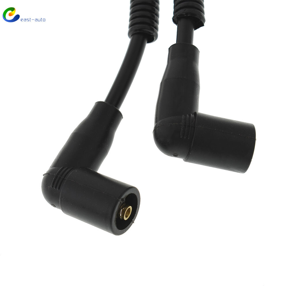 2× Ignition Coil Spark Plug Cap&Wire For Polaris Ranger 700 800 2005-2010 New