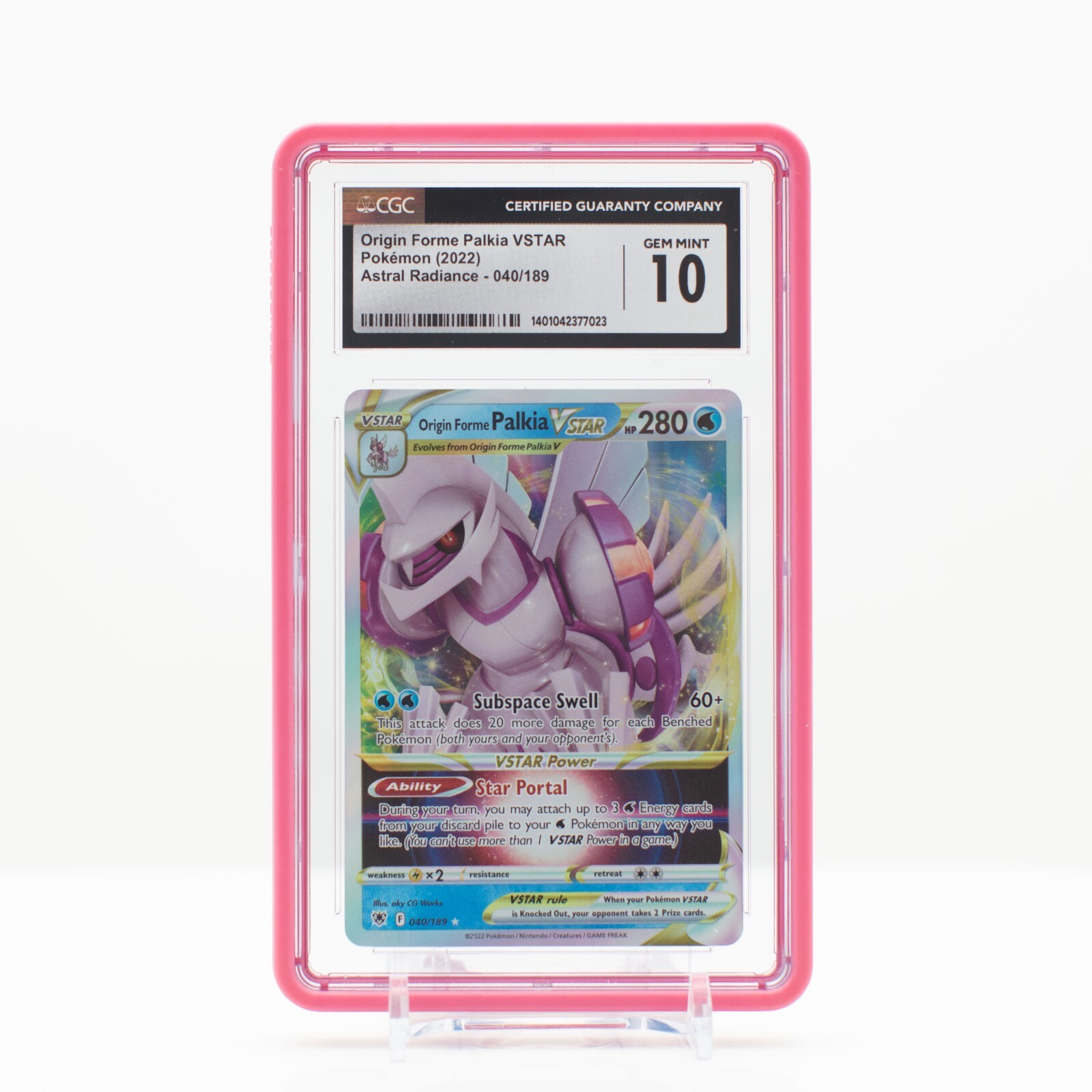 Pokemon Origin Forme Palkia VSTAR #40 Astral Radiance 2022 - CGC 10 Gem Mint