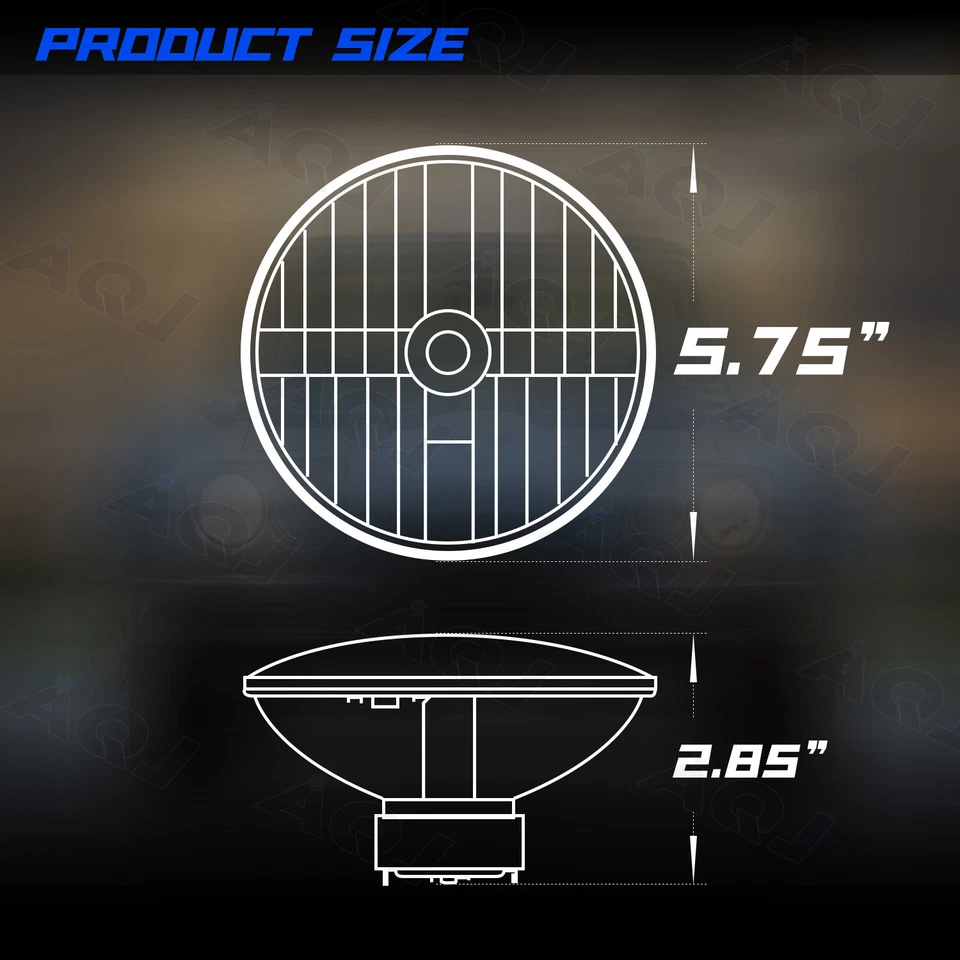 For 1967-1976 FORD RANCHERO GT PICKUP 8PCS 5-3/4" 5.75" LED Headlight Hi/Lo Beam - Image 4 of 4