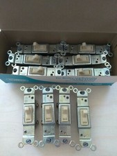10PK NOS Leviton IVORY Single Pole Framed Toggle AC Quiet Switch 1421-1 15A 120V