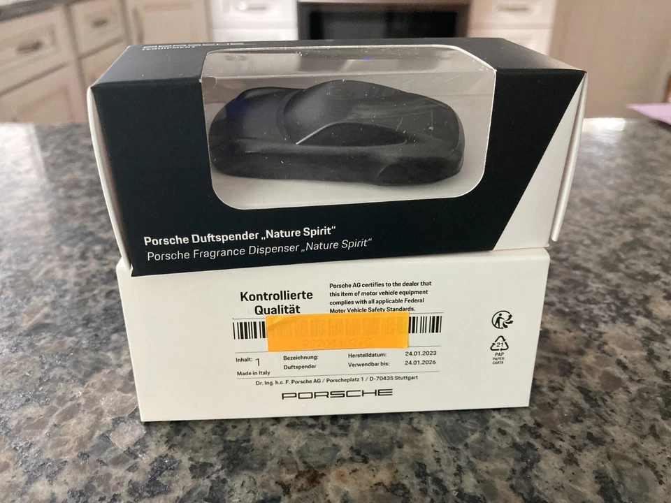 PORSCHE DESIGN OEM 911 AIR FRESHENER DIFFUSER W/NATURE SPIRIT SCENT IN DK. GREY. - Image 2 of 4