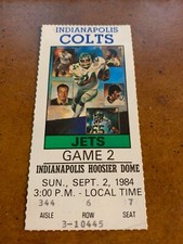 1984 Indianapolis Colts v New York Jets Football Ticket 1st Regular NFL Game