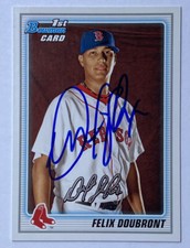 Felix Doubront Signed Bowman #BP102 2010 Card Boston Red Sox Auto MLB RAD
