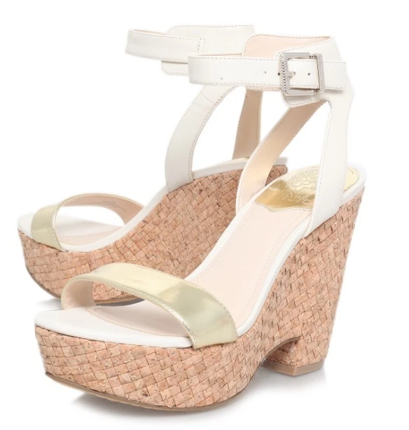 Vince Camuto Rincona Wedge Sandals Cream/Gold UK 4 UK 37 RRP £115 LN07 92 SALEx - Image 2 of 4