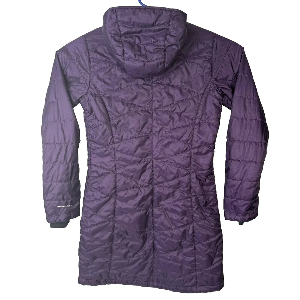 Chaqueta con capucha Columbia Mighty Lite Omni Heat para mujer, pequeña - púrpura Foto 2 de 4