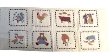 Ameritex Vintage cotton muslin fabric panel Country Classics Prairie Farm