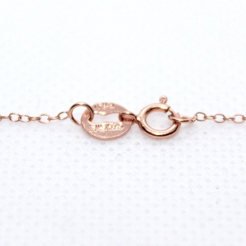 CHAMPAGNE DIAMOND KEY PENDANT.15CT Rd 18K ROSE/GD .925 S/S Fleur de Lis 18" Ch - Picture 5 of 7